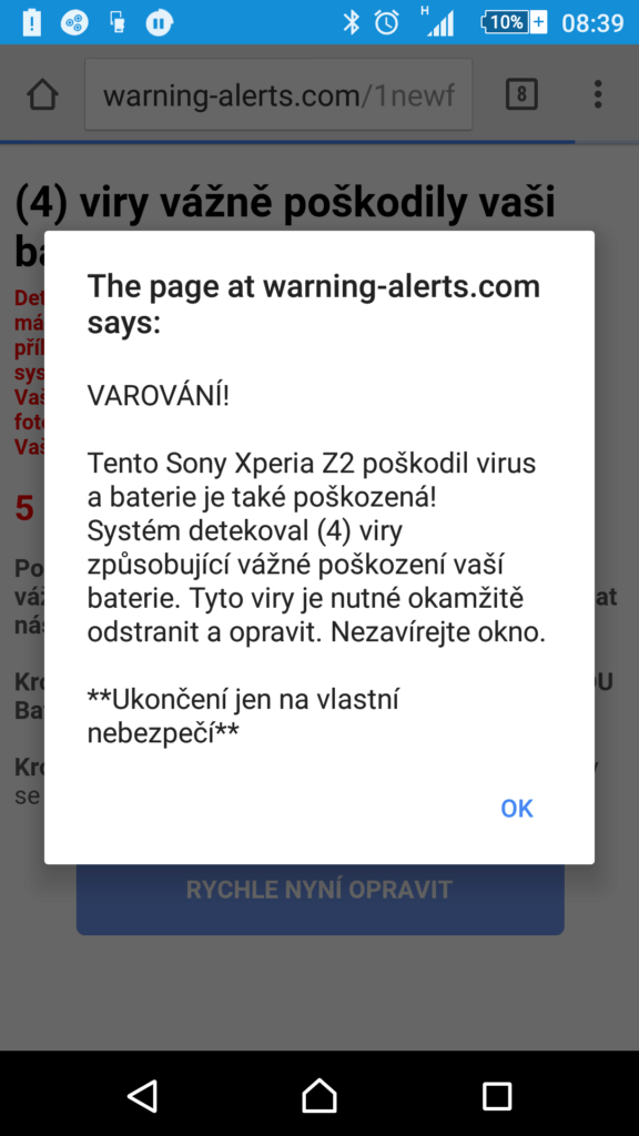 Toto není opravdový virus, nabojte