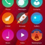 Firefox OS – obrazovka s aplikacema