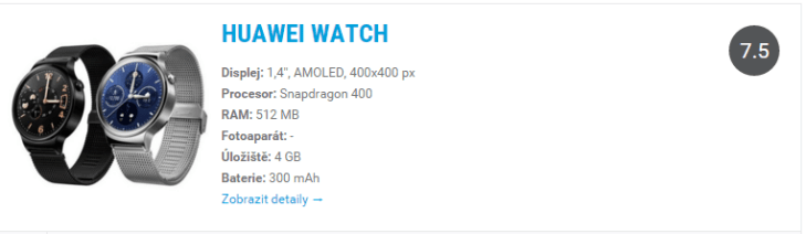 Huawei Watch - odkaz do katalogu