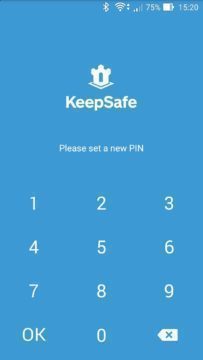 KeepSafe – zadání PINu