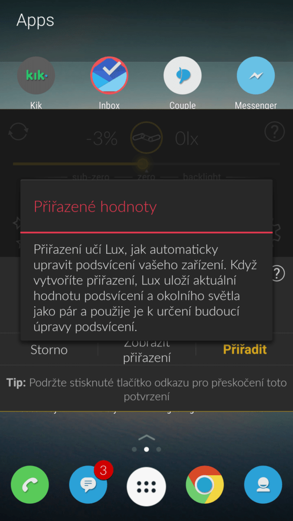 Lux nastavení 7