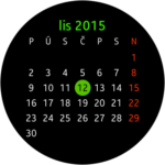 Samsung Gear S2 – widget kalendář
