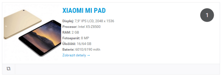 Xiaomi Mi Pad katalog