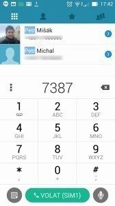 Asus Zenfone 5 -  T9 dialer