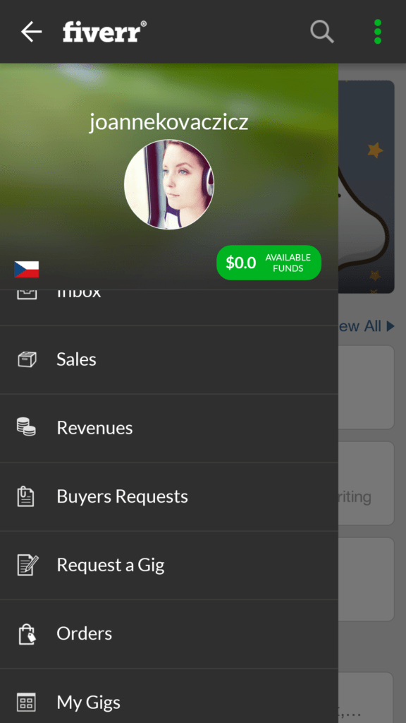 fiverr android aplikace peníze 3