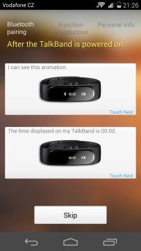 Huawei TalkBand B1 - konektivita