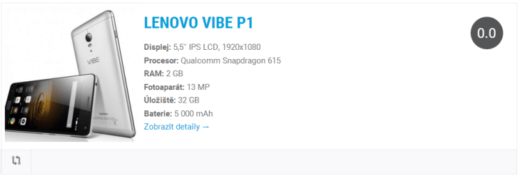 lenovo vibe P1m katalog