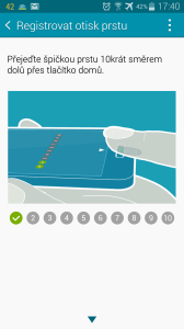 Samsung Galaxy Note 4 - odemykání prstem