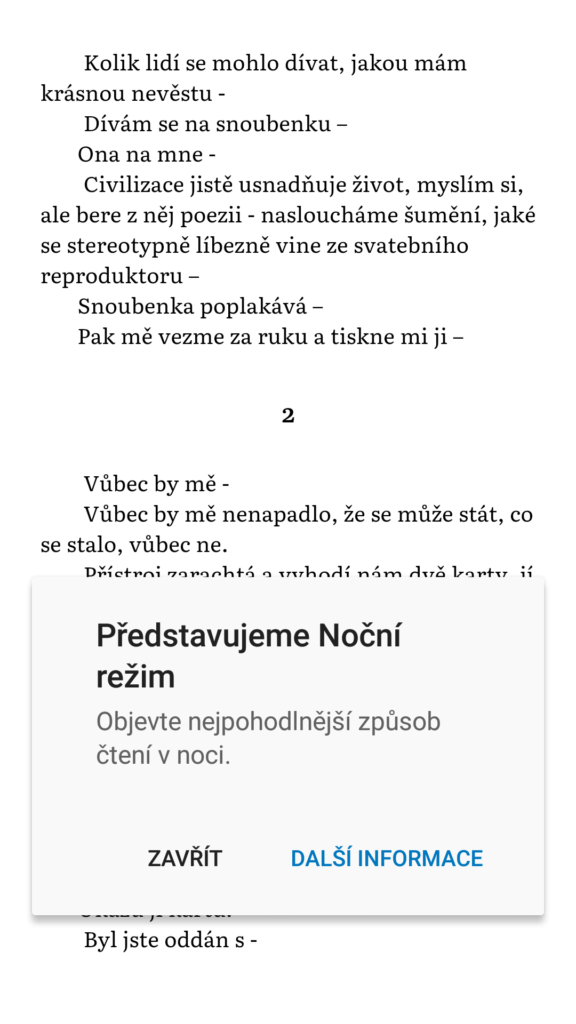 Představení nočního režimu