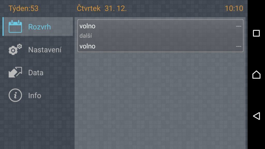 Rozvrh hodin