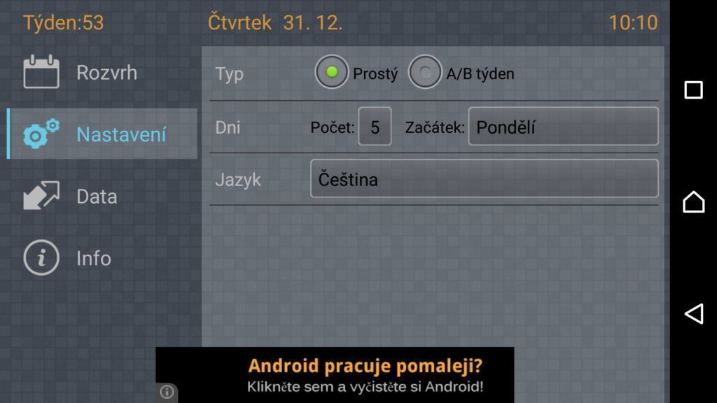 Rozvrh hodin