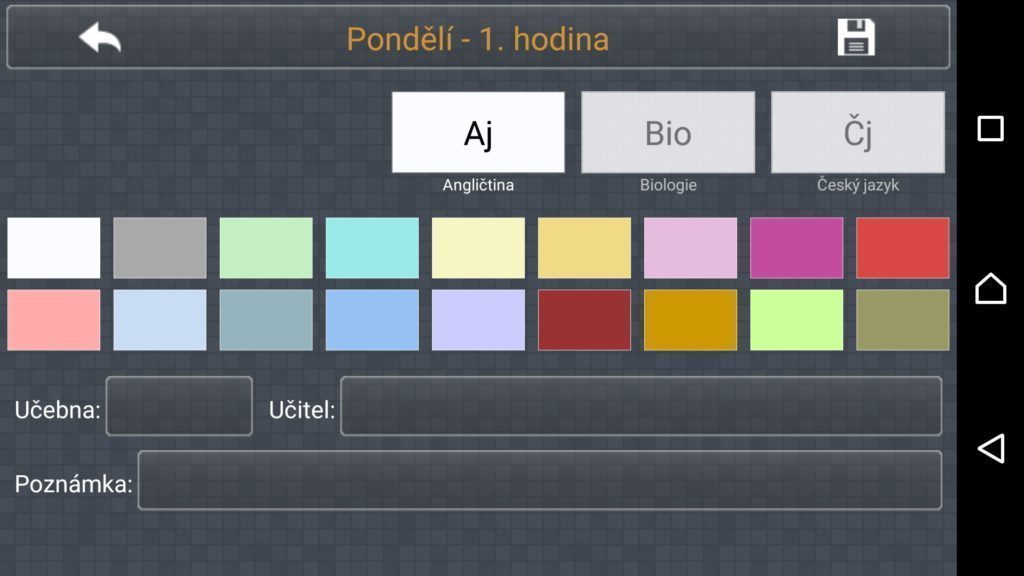 Rozvrh hodin