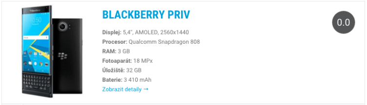 BlackBerry Priv - widget
