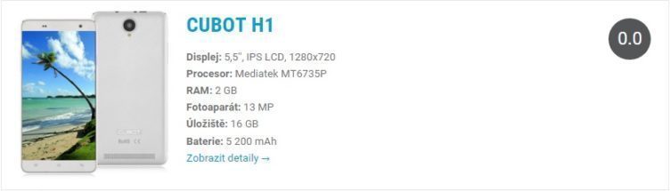 Cubot H1