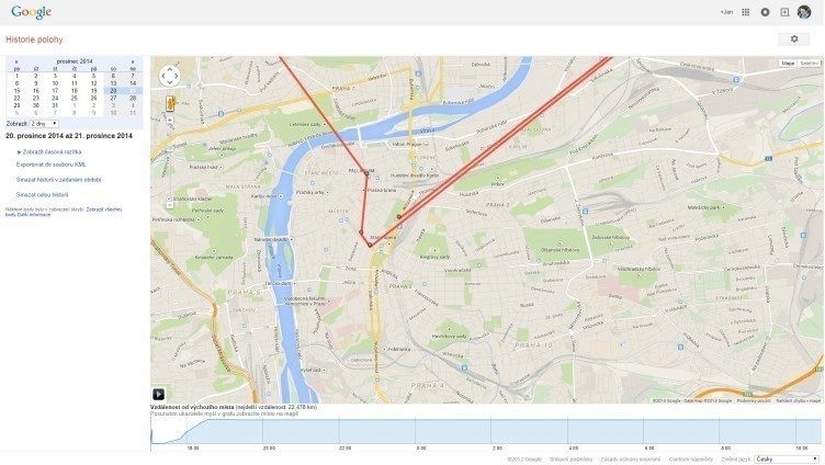Historie polohy Google 4 Historie polohy Google 4