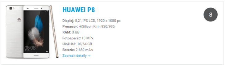 Huawei P8 - widget