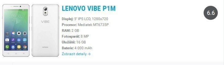 Lenovo Vibe P1m telefony pro ženy