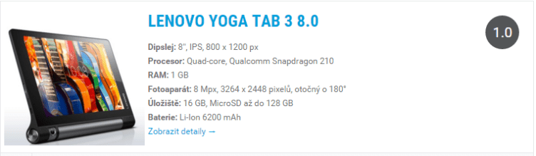 Lenovo Yoga Tab 3 - widget do katalogu