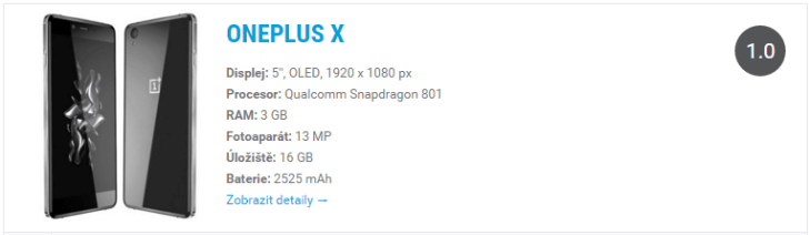OnePlux X - widget