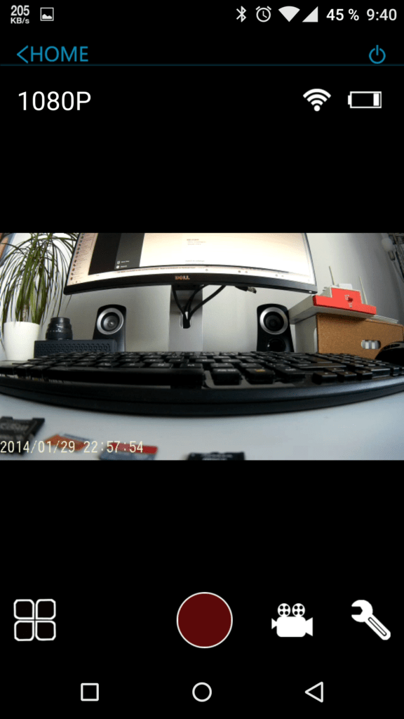 SJCAM HD aplikace screenshoty 2