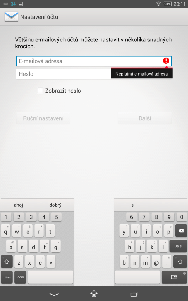 Sony Xperia Z3 Tablet Compact klávesnice 2
