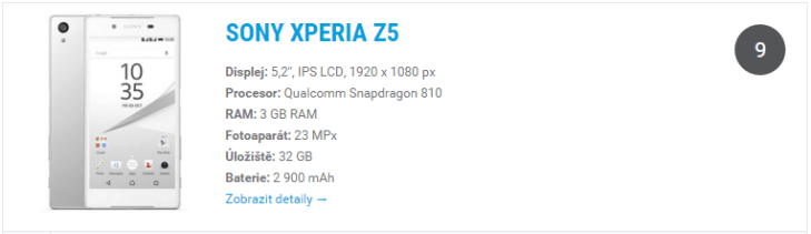 Sony Xperia Z5 - widget