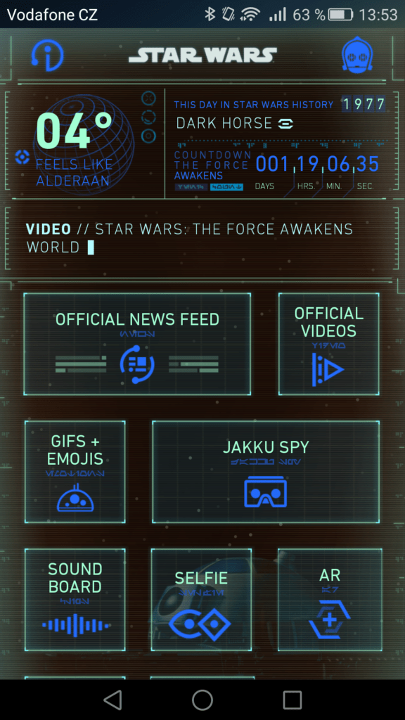 Star Wars aplikace 3