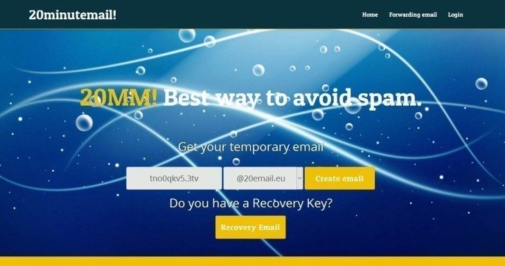 email 20minutemail fake email