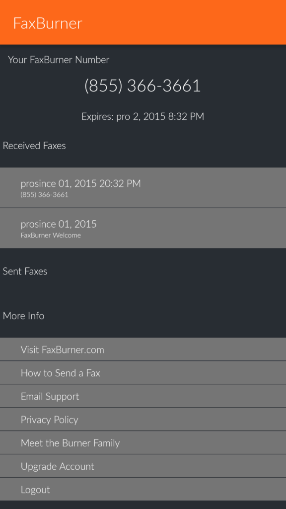 faxburner android aplikace posílání faxů 1