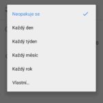 Možnosti nastavení opakování