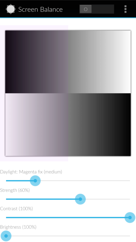 screen balance android aplikace lux 2