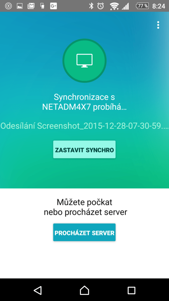 Průběh přenosů