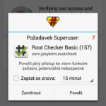 Kontrola práv roota pomocí aplikace Root Checker