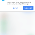 Nabídka ke stažení aplikace Google Messenger