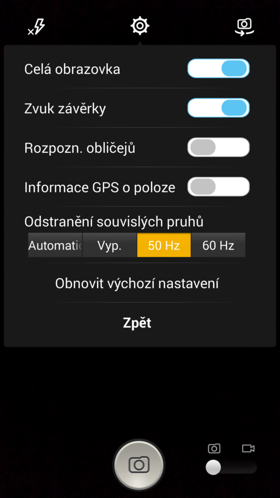Alcatel One Touch Hero 2 aplikace fotoaparátu 4