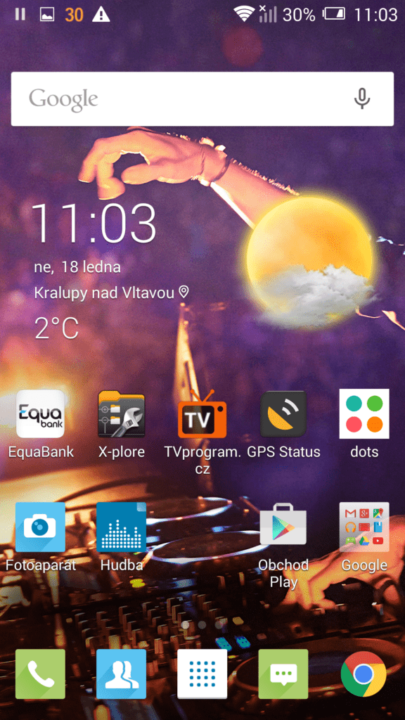 Alcatel One Touch Hero 2 prostředí systému Android 4.4.2 12