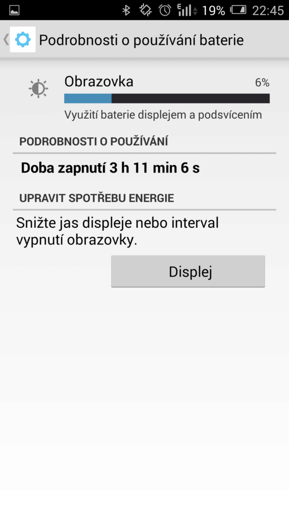 Alcatel One Touch Hero 2 spotřeba baterie výdrž 2