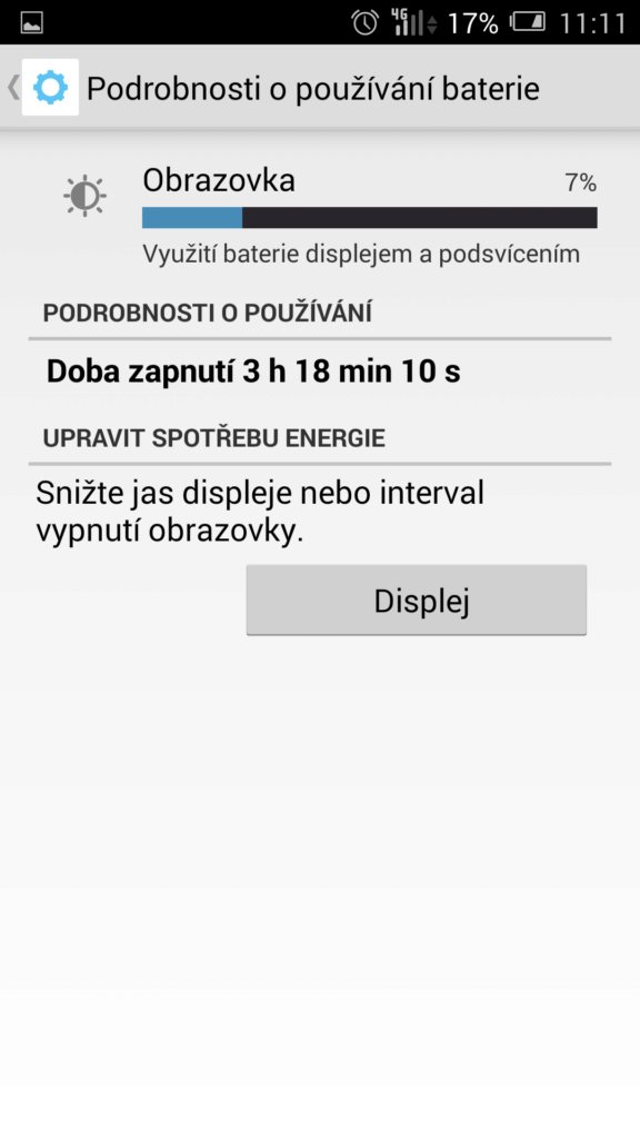 Alcatel One Touch Hero 2 spotřeba baterie výdrž 3