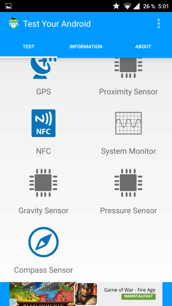 Android aplikace z device test your android 6