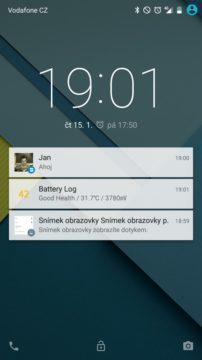 Nexus 6 - zamykací obrazovka