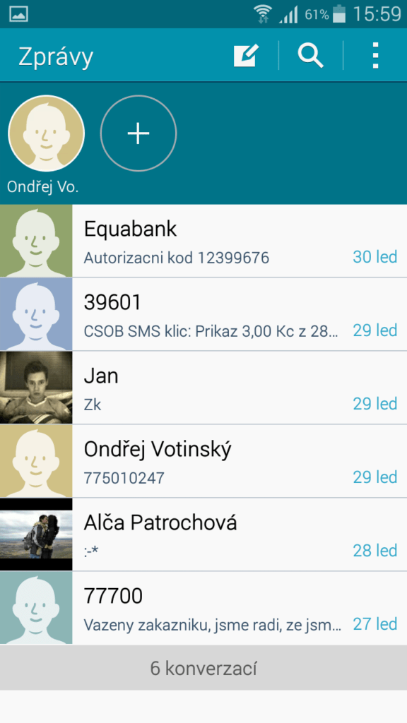 Samsung Galaxy A5 prostředí systému Android 4.4.4. 9