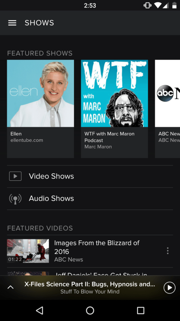 Spotify Shows Spotify Shows