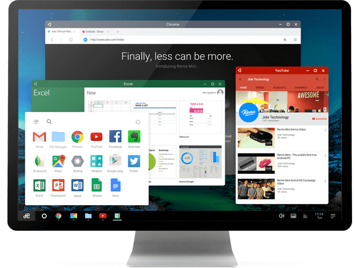 Takto měl vypadat Android na počítači dle Remix OS