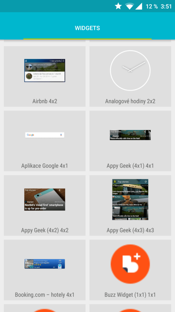 android aplikace snap lišta 2