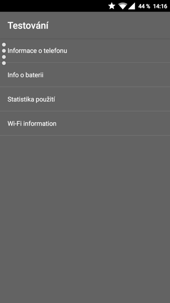 tajné android nastavení zkratky 1