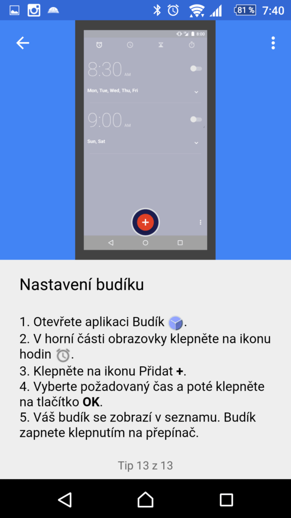 Tipy jsou stručné a jasné