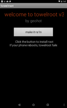Root Androidu s aplikací towelroot