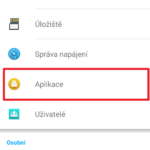 Sekce Aplikace