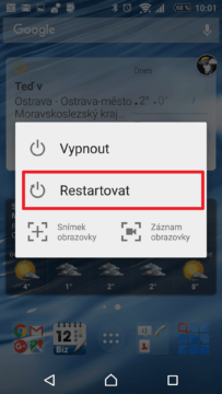 Restart může pomoci vyřešit pomalý Android