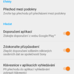 Možnosti nastavení nového launcheru Sony Xperia